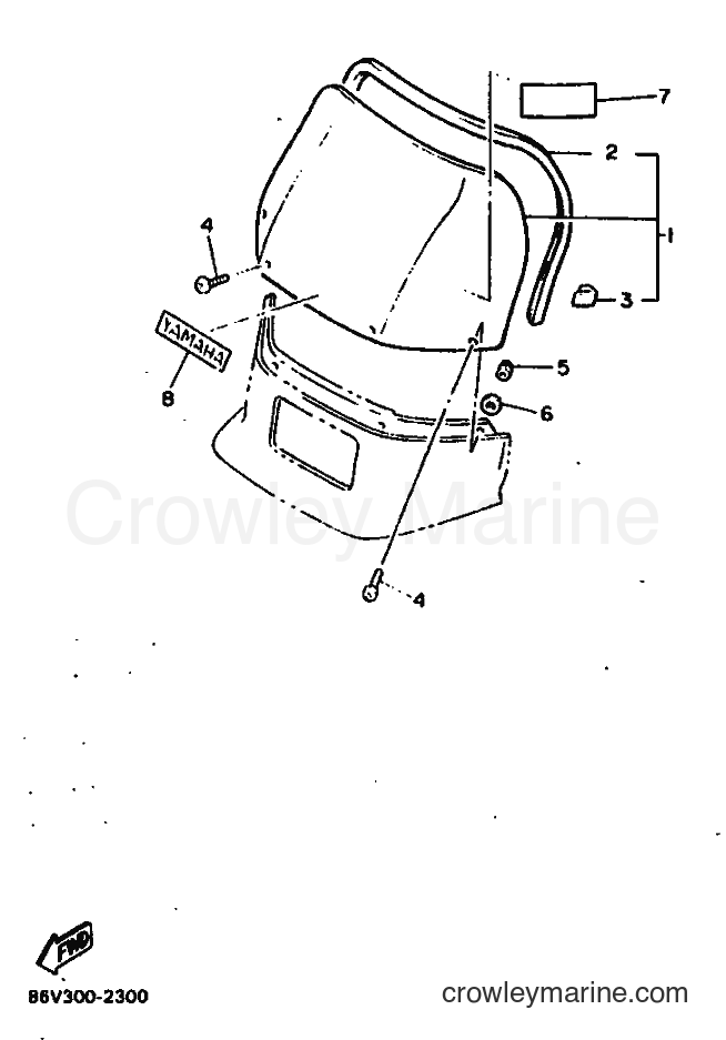 Yamaha Motors VK540E (86V4) [010] - WINDSHIELD