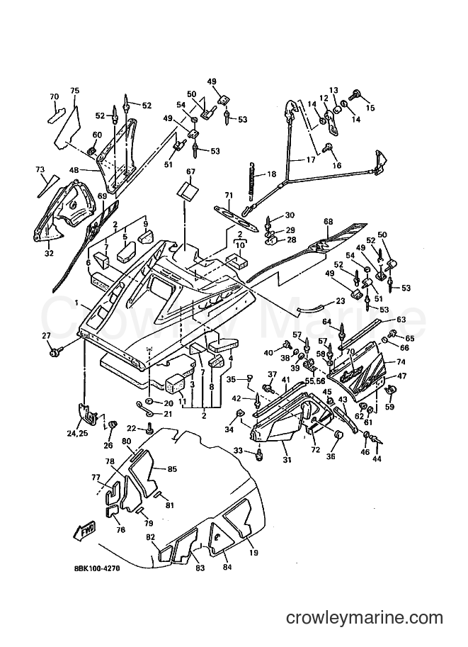 1994 Snowmobile VT480 - VT480 (8BK1) [010] - SHROUD