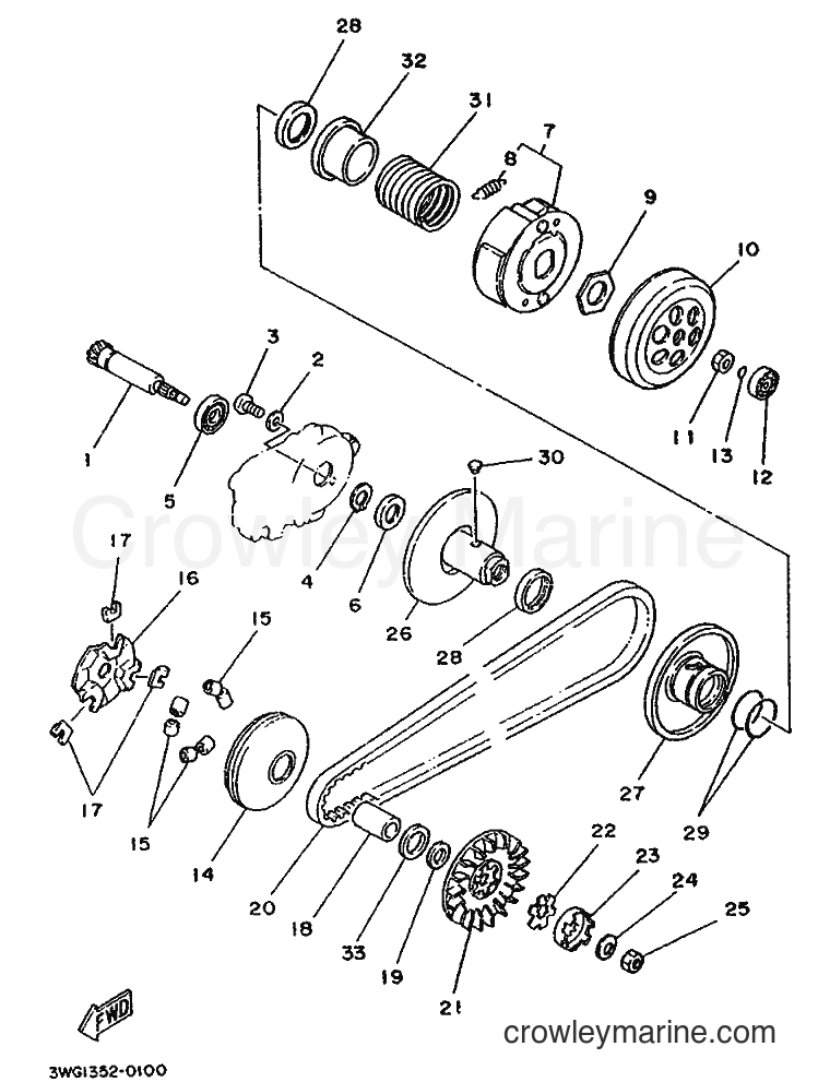 1991 Scooter CR50Z - CR50Z (3WN3) [999] - CLUTCH