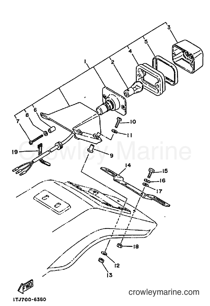 1990 Dirt Bike TT350 - TT350 (3GJ2) [010] - TAILLIGHT