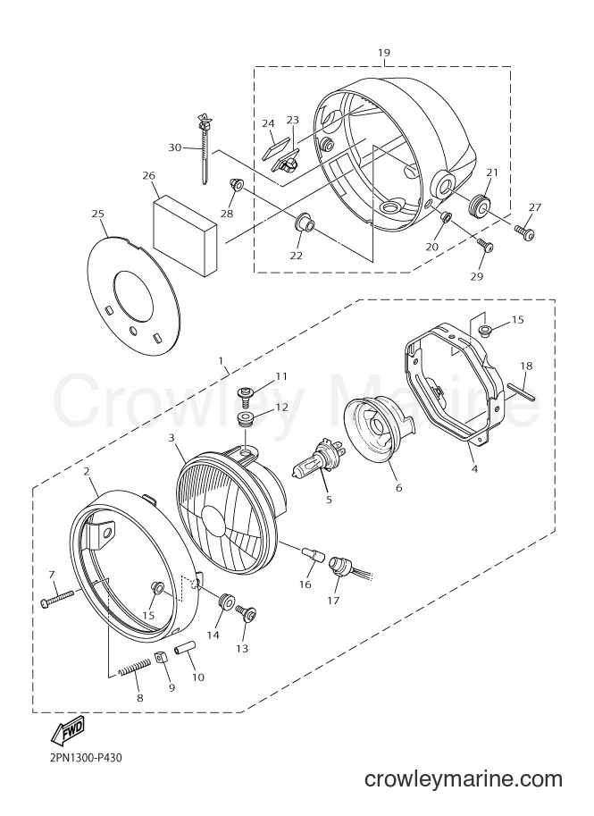 2015 Street Bike XJR1300C - XJR1300C (2PN1) [010] - HEADLIGHT