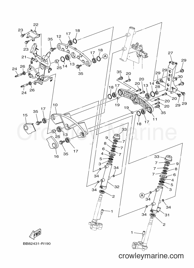 Yamaha Motors MWS150-A (BB85) [010] - STEERING