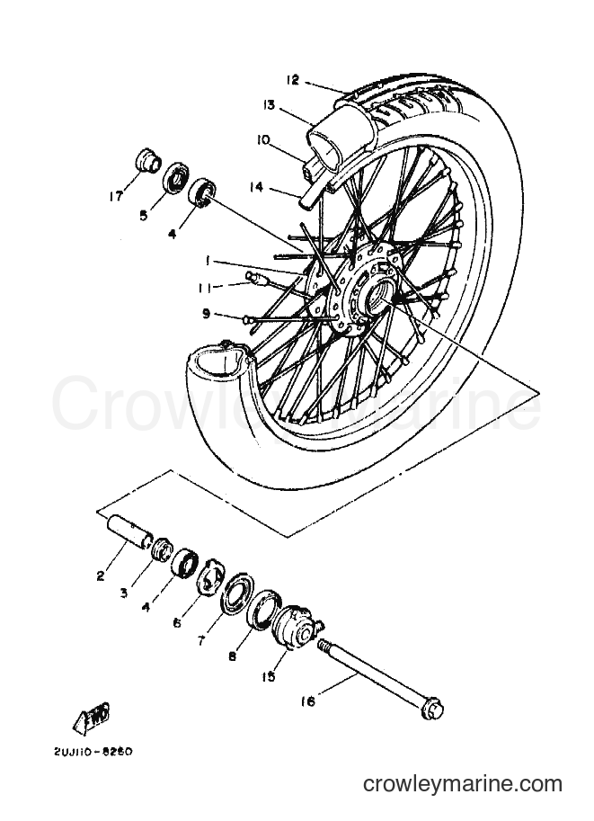 Yamaha Motors XV250 (3DN3) [010] - FRONT WHEEL