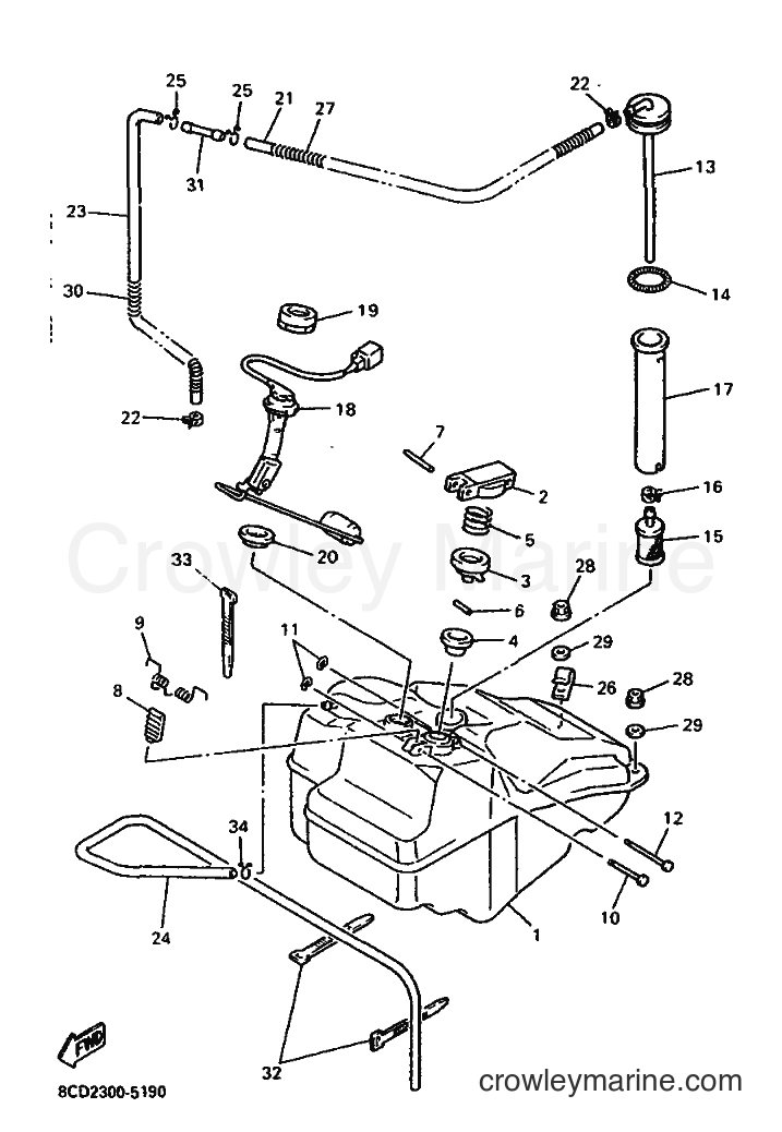 1995 Snowmobile VX600 - VX600 (8CD2) [010] - FUEL TANK
