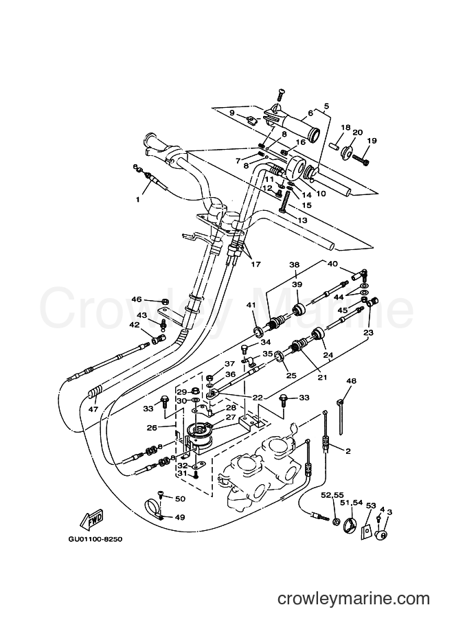 Yamaha Motors GP800W (GU03) [010] - CONTROL CABLE