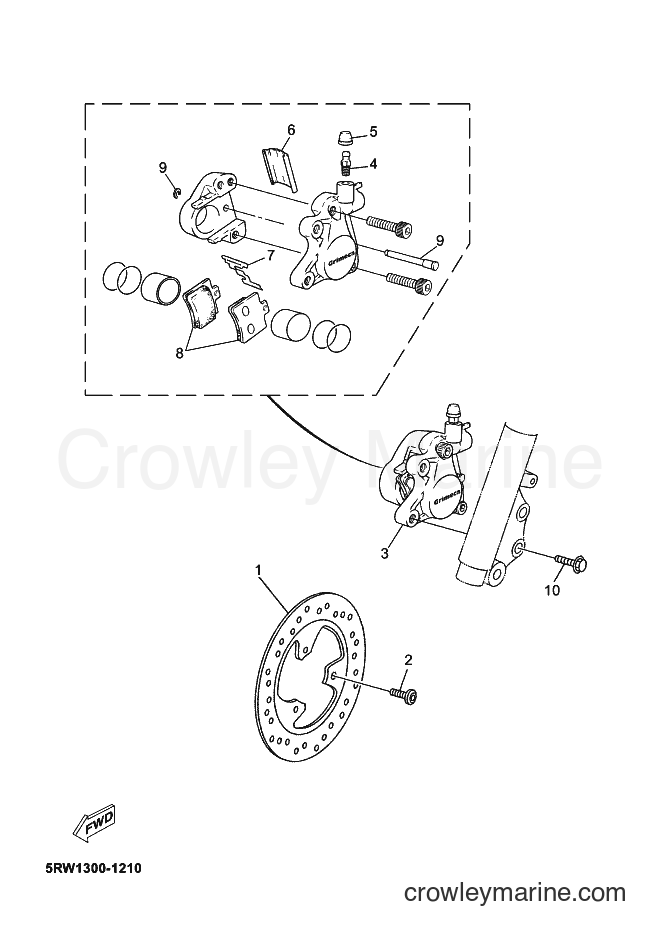 Yamaha Motors CS50M (3D4E) [010] - FRONT BRAKE CALIPER