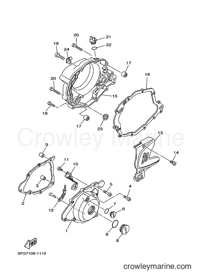 Yamaha Motors TT-R225 (5FGF) [010] - CRANKCASE COVER 1
