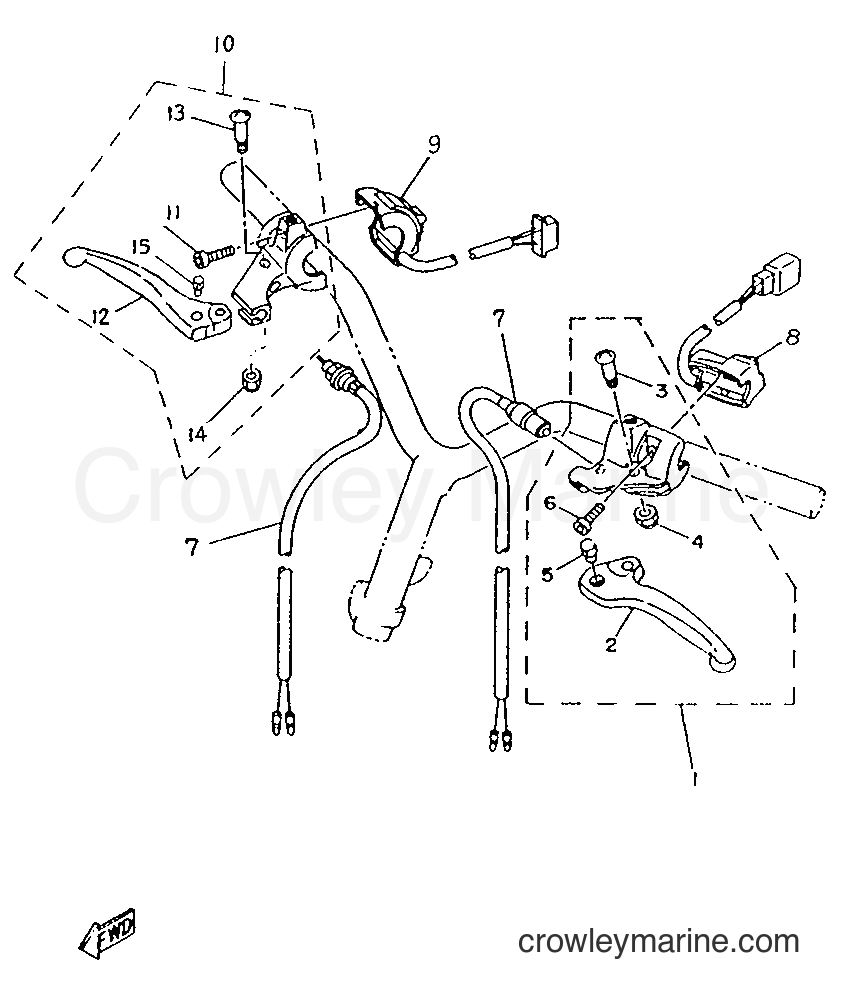 1995 Scooter YA50F - YA50F (4SN1) [999] - HANDLE SWITCH & LEVER