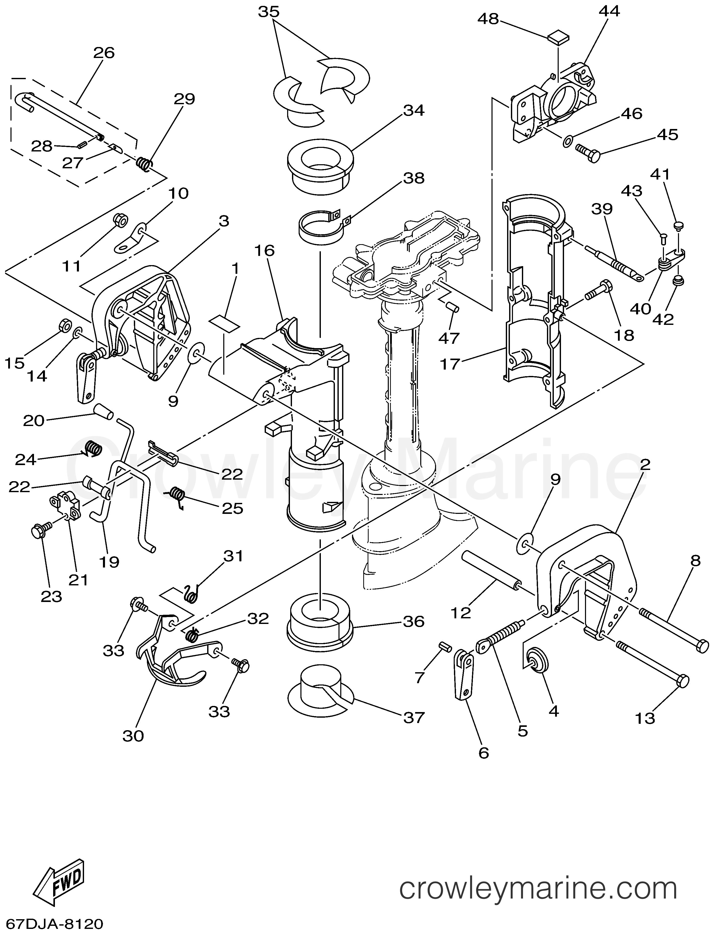 Yamaha Motors F4MSHX - BRACKET 1