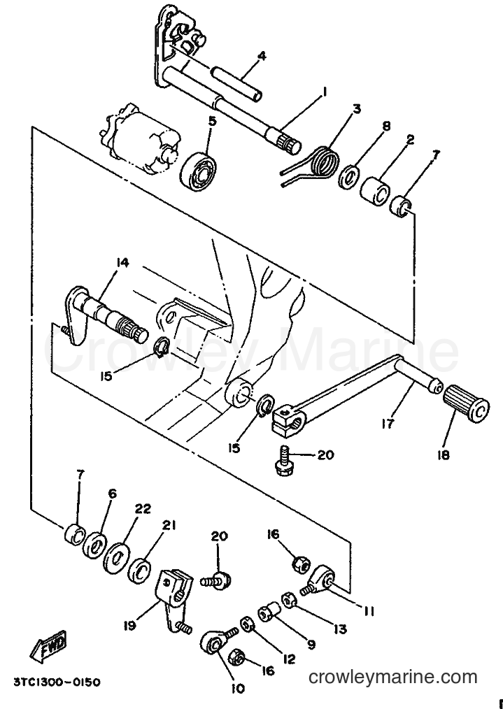 Yamaha Motors TZ250A (3TC1) [030] - SHIFT SHAFT