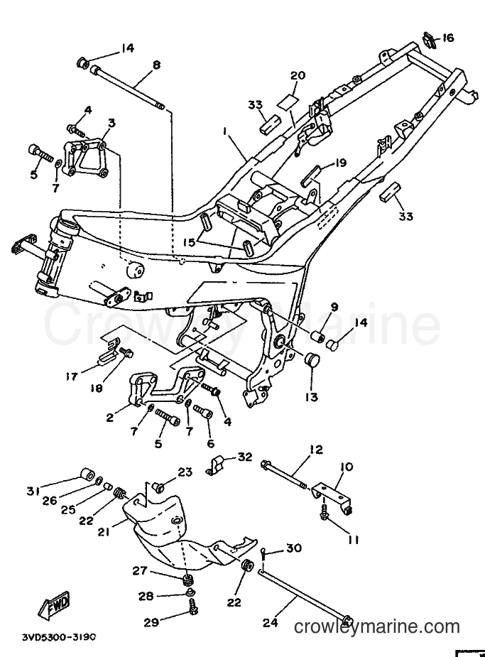 1995 Street Bike TDM850 - TDM850 (4CM5) [999] - FRAME