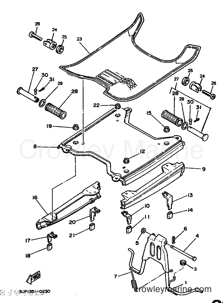 1990 Scooter CH80 - CH80 (3WU1) [999] - STAND & FOOTREST