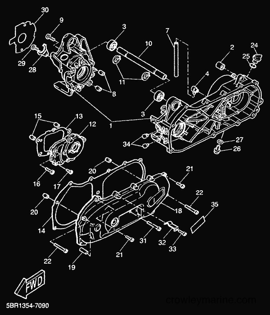 1999 Scooter YQ50L - YQ50L (5HED) [010] - CRANKCASE
