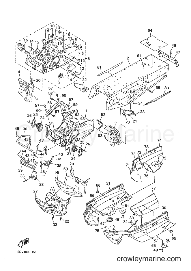 1998 Snowmobile VX600ER - VX600ER (8DV1) [020] - FRAME
