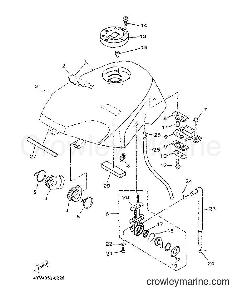 2001 Scooter TZR50 - TZR50 (5DU5) [010] - FUEL TANK