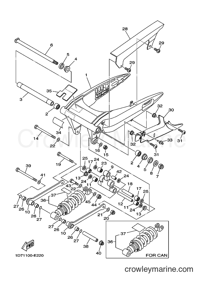 2007 Cruiser XV1900A - XV1900A (4D47) [010] - REAR ARM & SUSPENSION