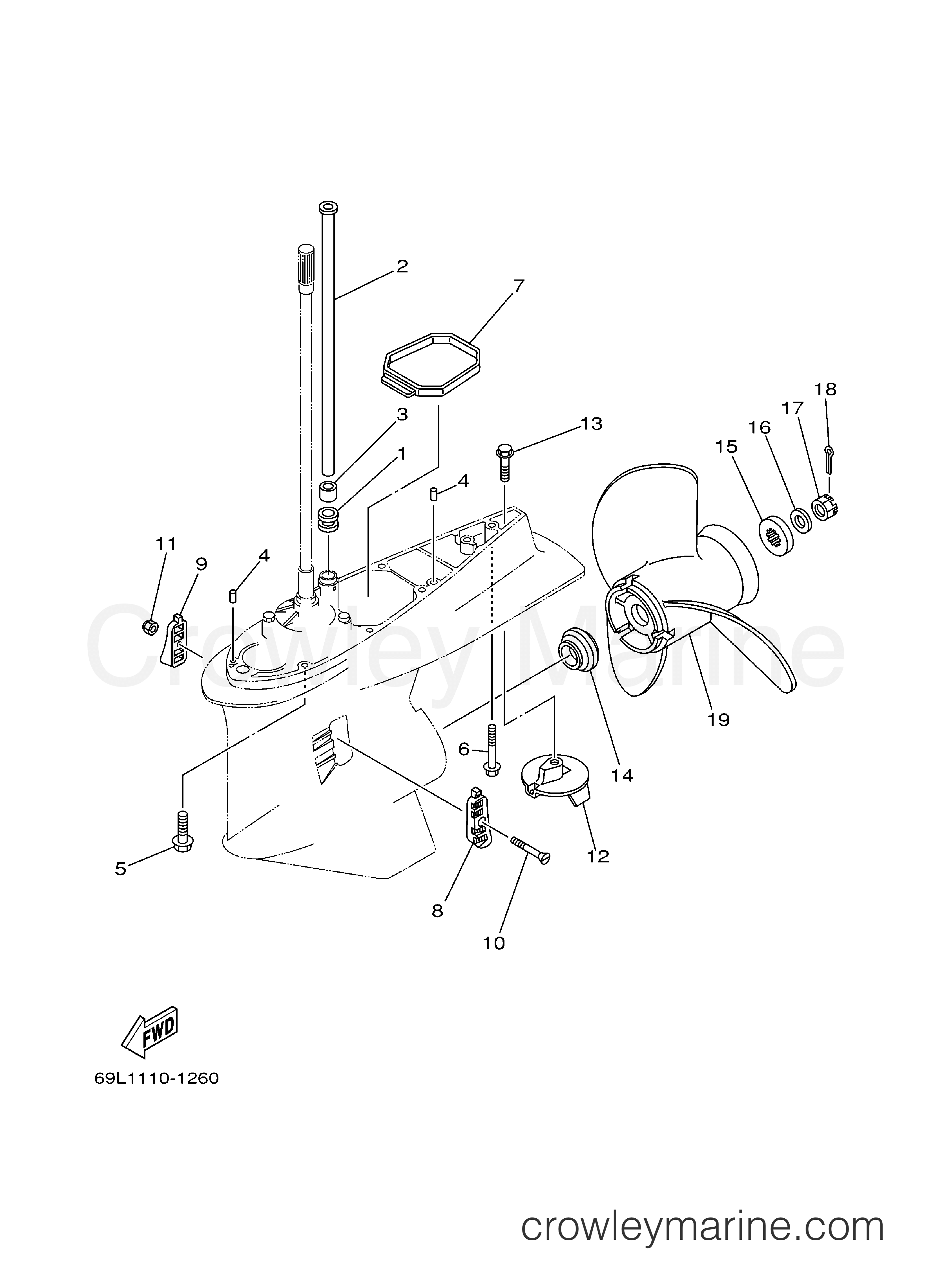 Yamaha Motors VX250TLRA - LOWER CASING DRIVE 2