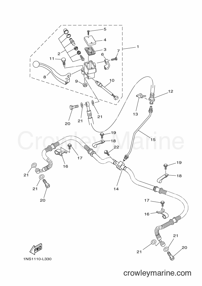 Yamaha Motors YFM350A (B149) [010] - FRONT MASTER CYLINDER
