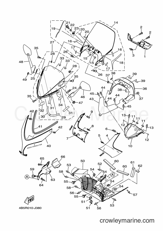 Yamaha Motors XP500 (4B5R) [010] - WINDSHIELD