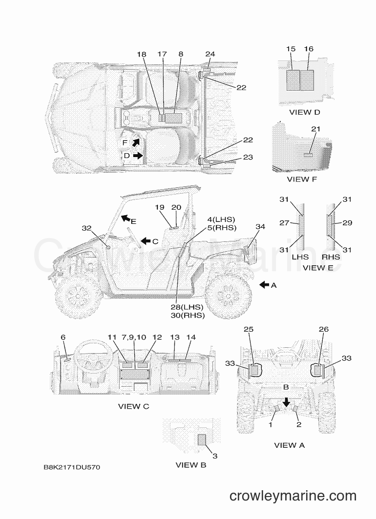 2019 ATV YXE850EN - YXE850EN (B8K6) [010] - EMBLEM & LABEL 1