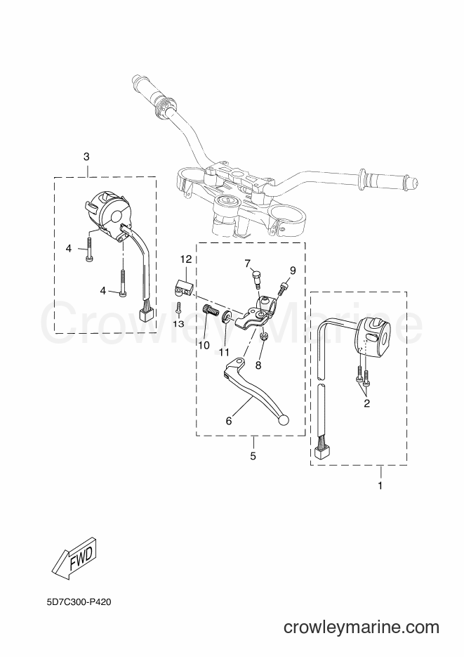 2015 Sport Bike MT125A - MT125A (5D7D) [030] - HANDLE SWITCH & LEVER