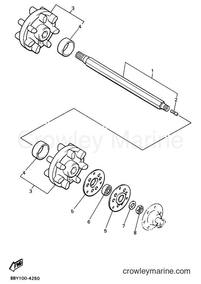 2000 Snowmobile ET410TR - ET410TR (8BY7) [030] - TRACK DRIVE 1
