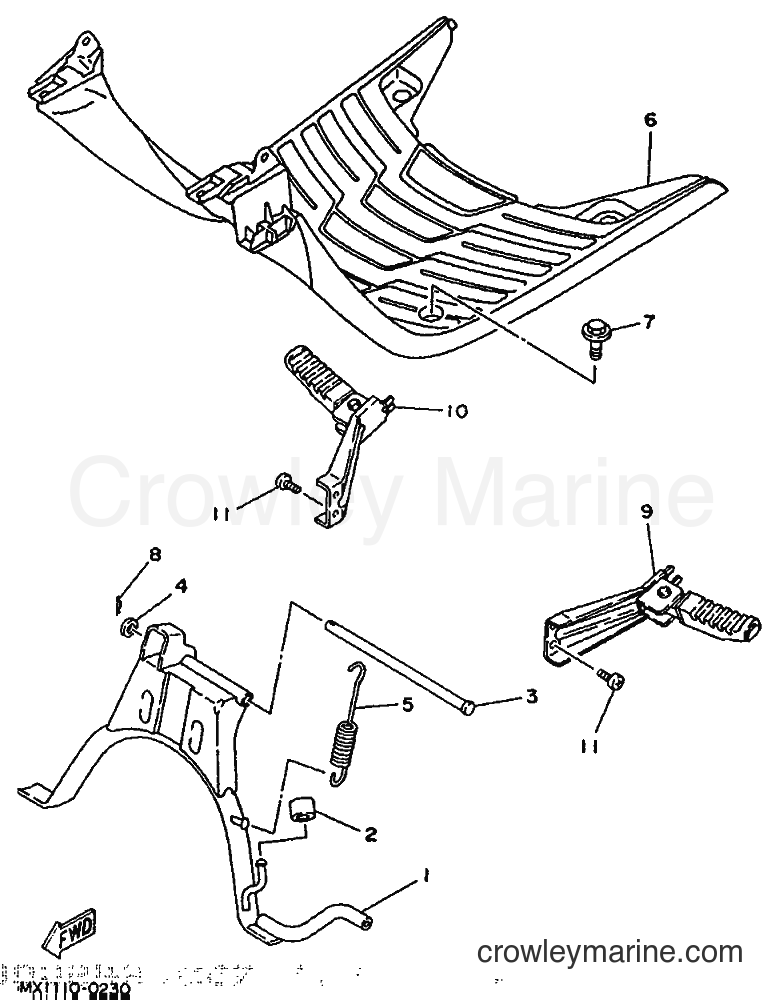 1994 Scooter CW50 - CW50 (4LJ1) [999] - STAND & FOOTREST