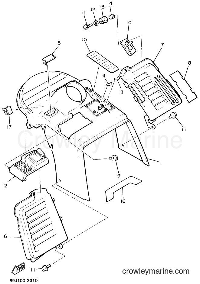 Yamaha Motors EX570 (89J1) [010] - INSTRUMENT PANEL