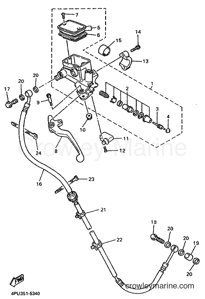 1996 Street Bike XJR1200 - XJR1200 (4RB2) [010] - FRONT MASTER CYLINDER 2