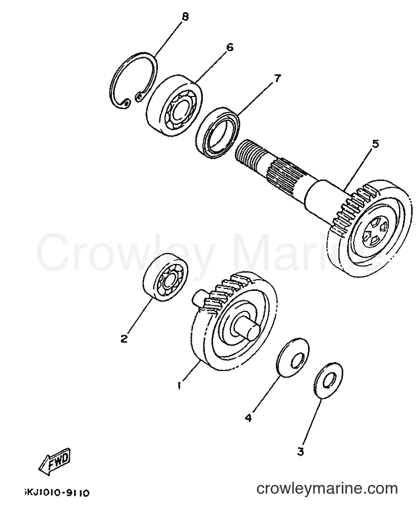 1992 Scooter YE50 - YE50 (4EE1) [999] - TRANSMISSION
