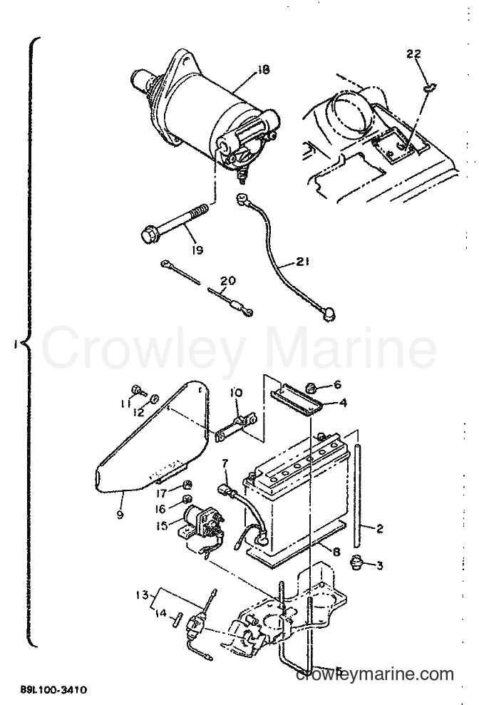 1993 Snowmobile EX570LT - EX570LT (89L1) [020] - ALTERNATE (E-STARTER KIT)