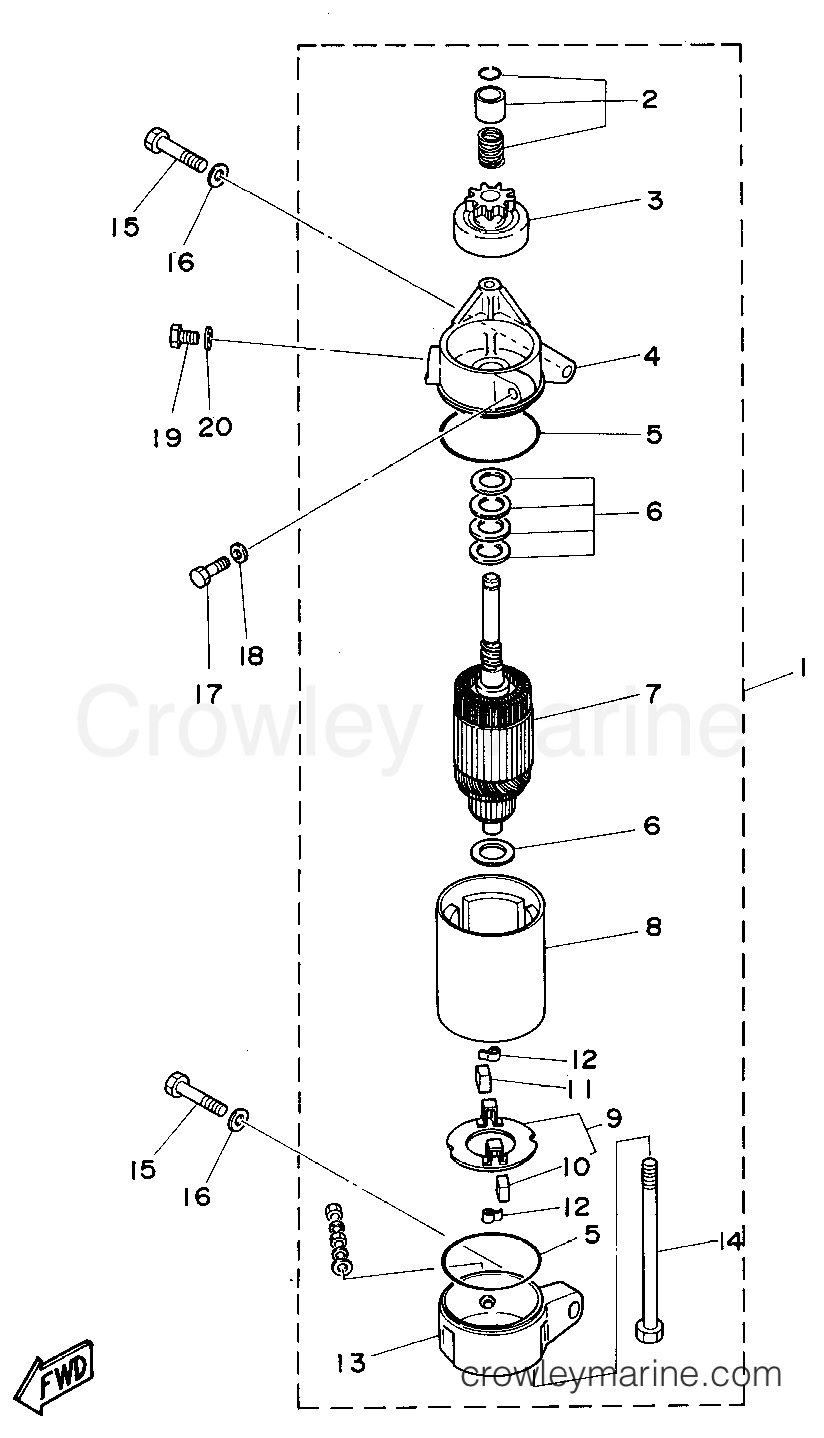 Yamaha Motors P60TLHS - STARTING MOTOR