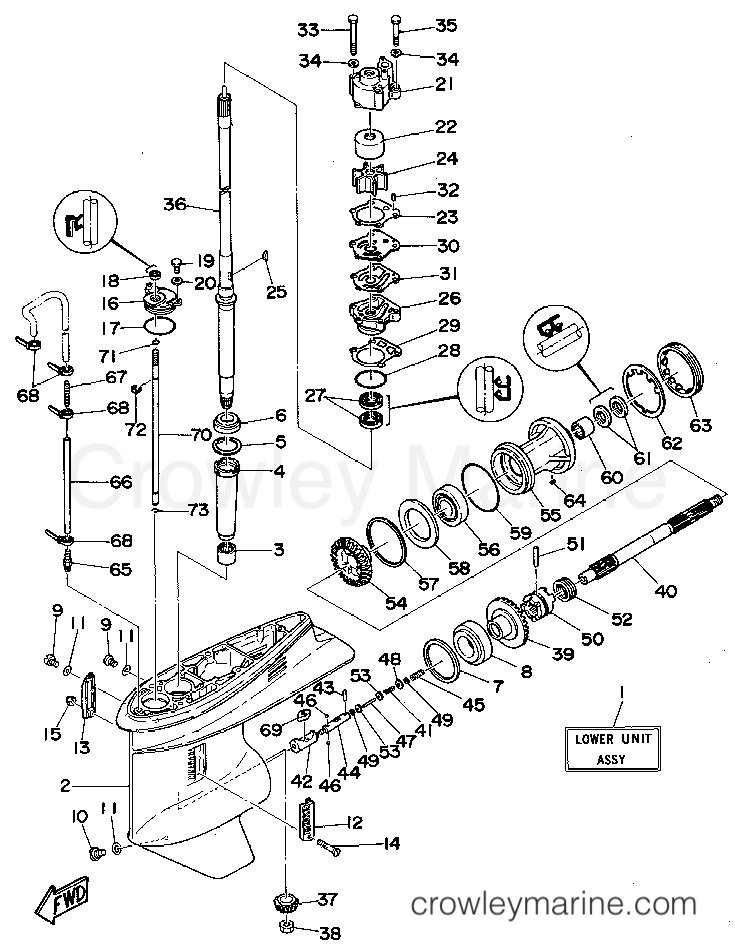 Yamaha Motors 90TLRS - LOWER CASING DRIVE 1
