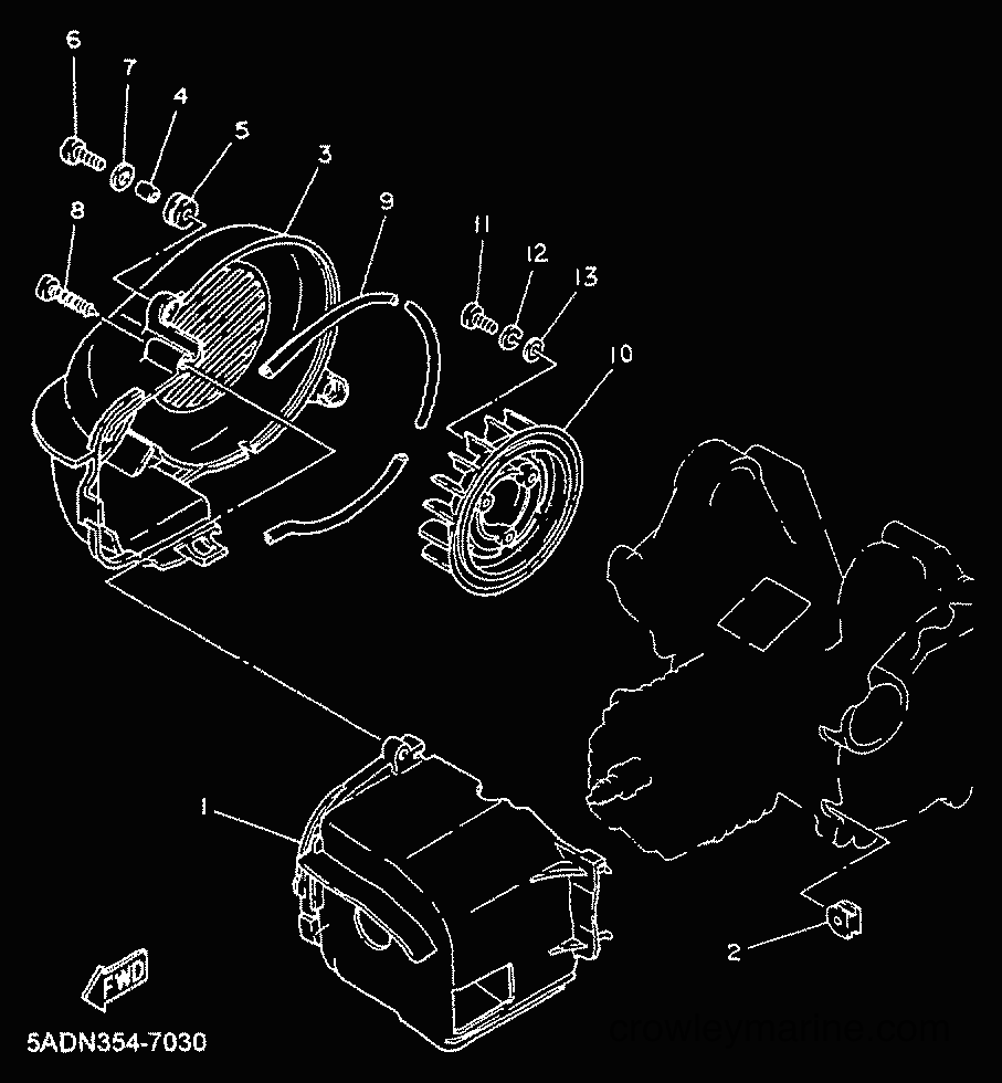 2000 Scooter YN50 - YN50 (5BX5) [010] - AIR SHROUD & FAN