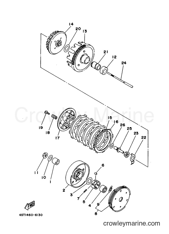 1998 Scooter T105 - T105 (4YS2) [010] - CLUTCH
