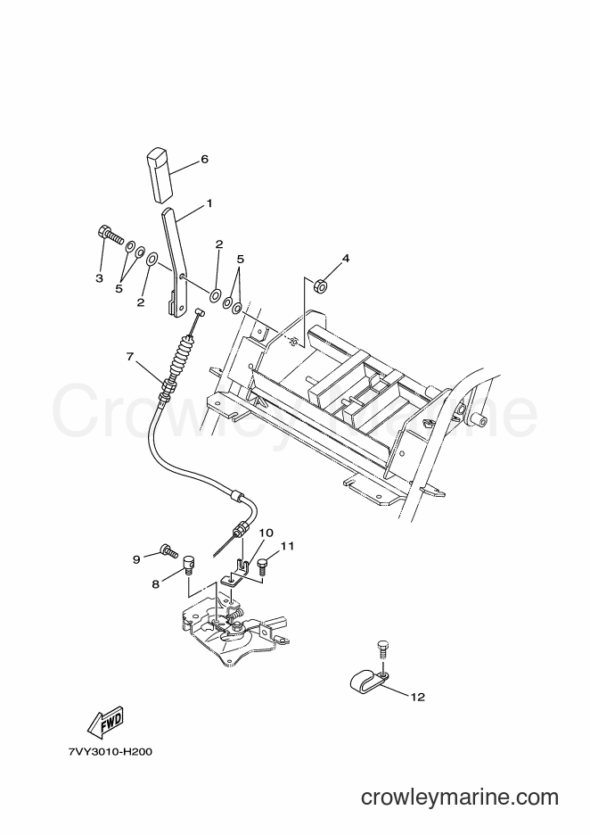 2010 Snowblower YS870JT - YS870JT (7VY3) [010] - THROTTLE LEVER