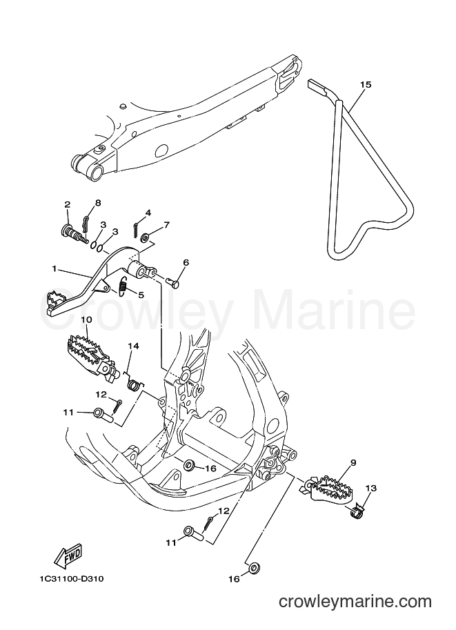 2012 Dirt Bike YZ250 - YZ250 (1SS1) [020] - STAND & FOOTREST