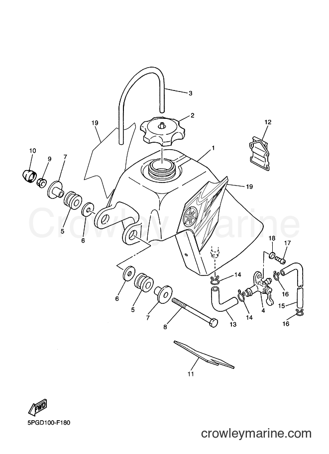 2007 Dirt Bike PW50W - PW50W (5PGD) [030] - FUEL TANK