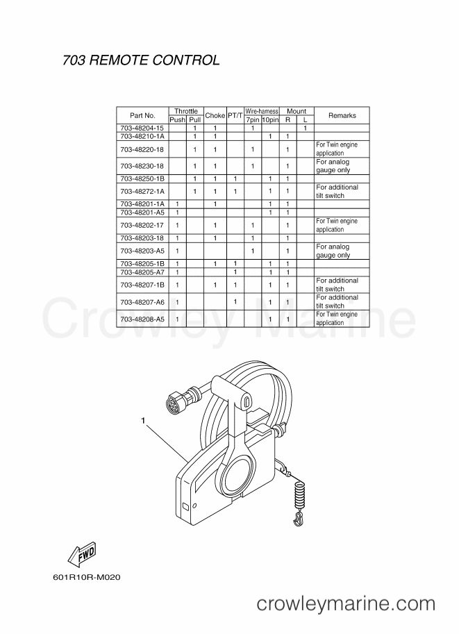 Yamaha Motors RIGGING REMOCON-2013 (601R) [010] - REMOTE CONTROL BOX 2