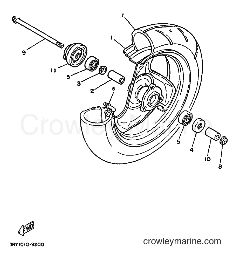 1994 Scooter YE50 - YE50 (4FW4) [999] - FRONT WHEEL