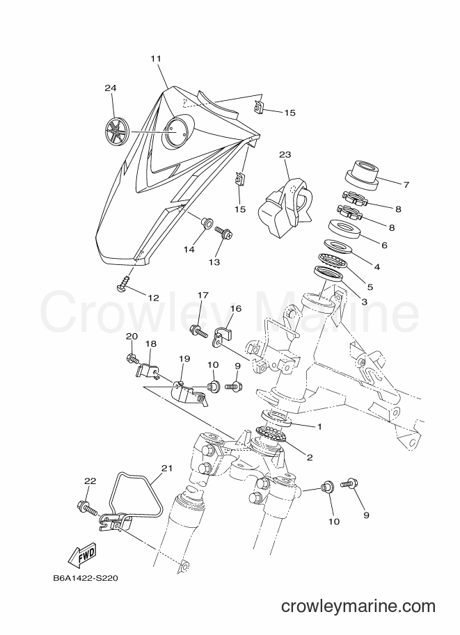 Yamaha Motors T110LSE (B6A4) [010] - STEERING