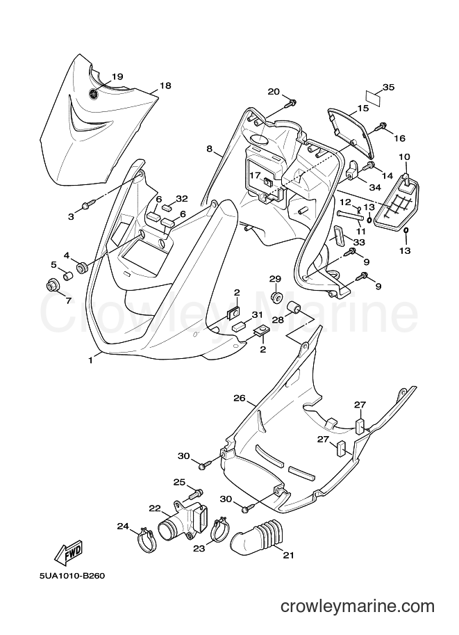 Yamaha Motors XC125 (5ML8) [010] - LEG SHIELD