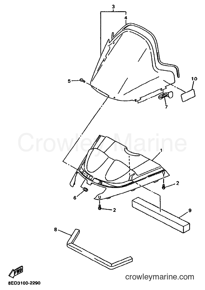 Yamaha Motors VX700LT (8ED3) [040] - WINDSHIELD