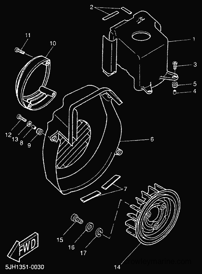 2000 Scooter CW50 - CW50 (5MN1) [020] - AIR SHROUD & FAN