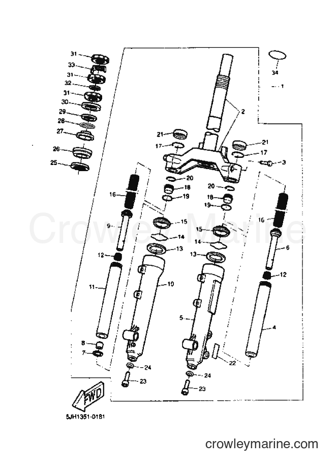 Yamaha Motors EW50 (5LH1) [010] - FRONT FORK
