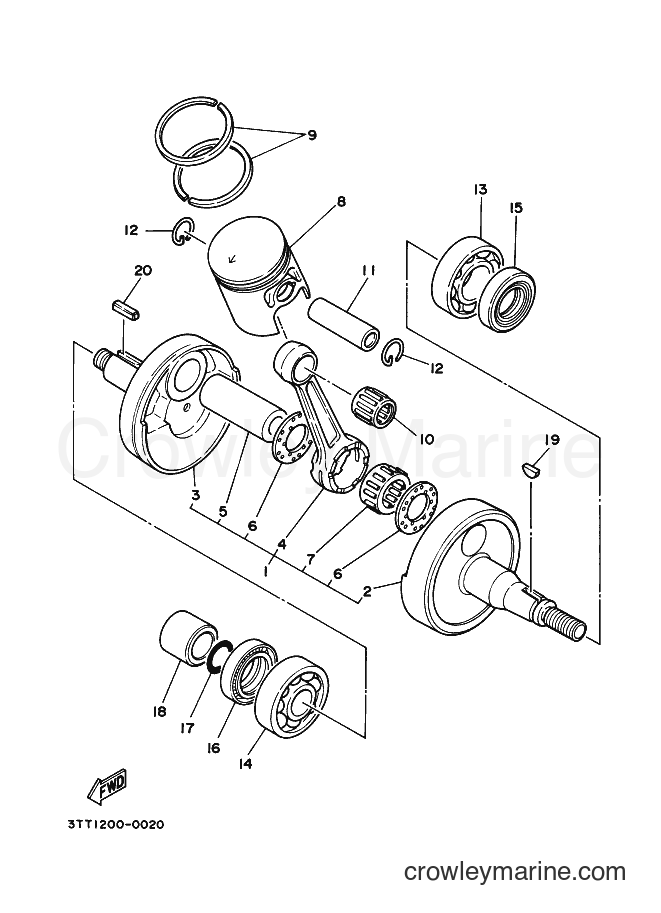 2008 Dirt Bike DT125 - DT125 (3TTF) [010] - CRANKSHAFT & PISTON