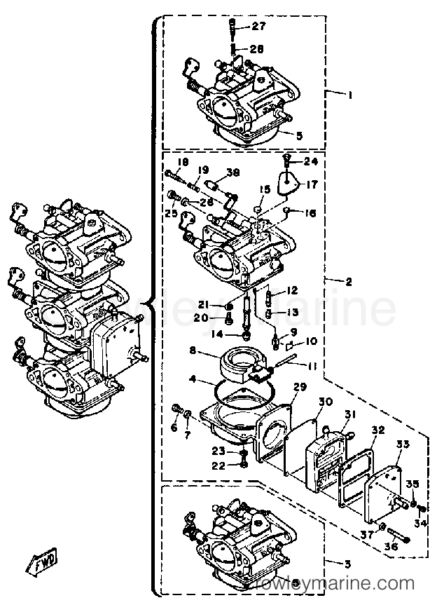 Yamaha Motors 30ESH - CARBURETOR