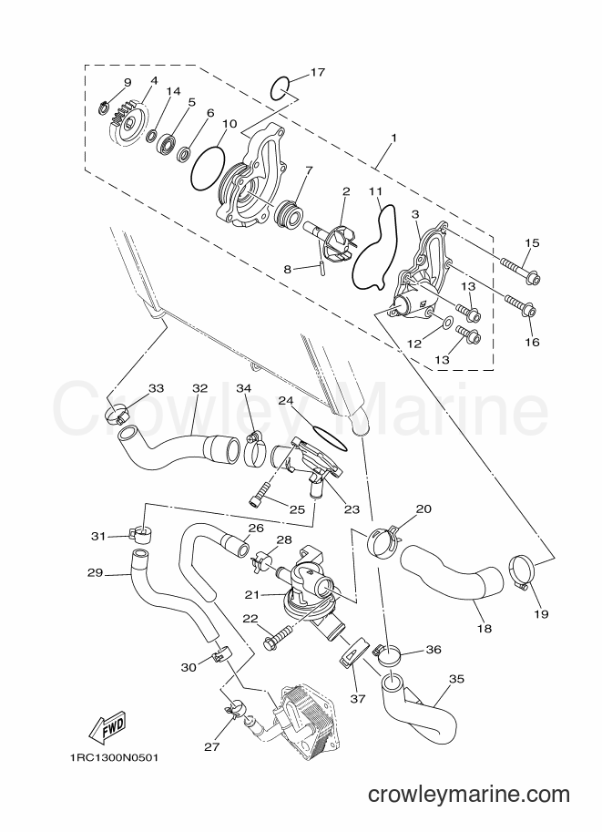 Yamaha Motors MTM850 (B907) [010] - WATER PUMP
