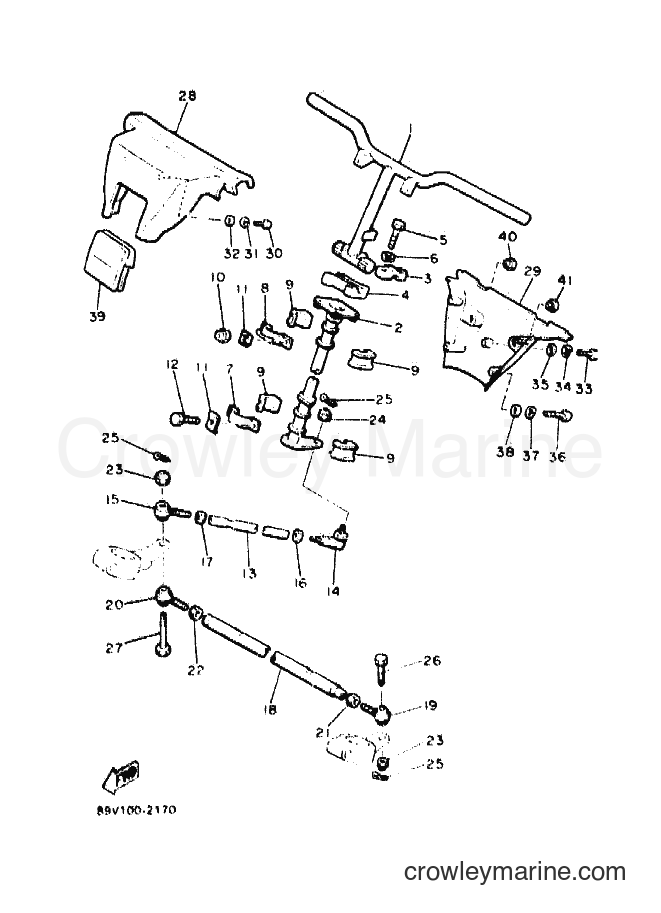 1992 Snowmobile VT480GT - VT480GT (89V1) [010] - STEERING
