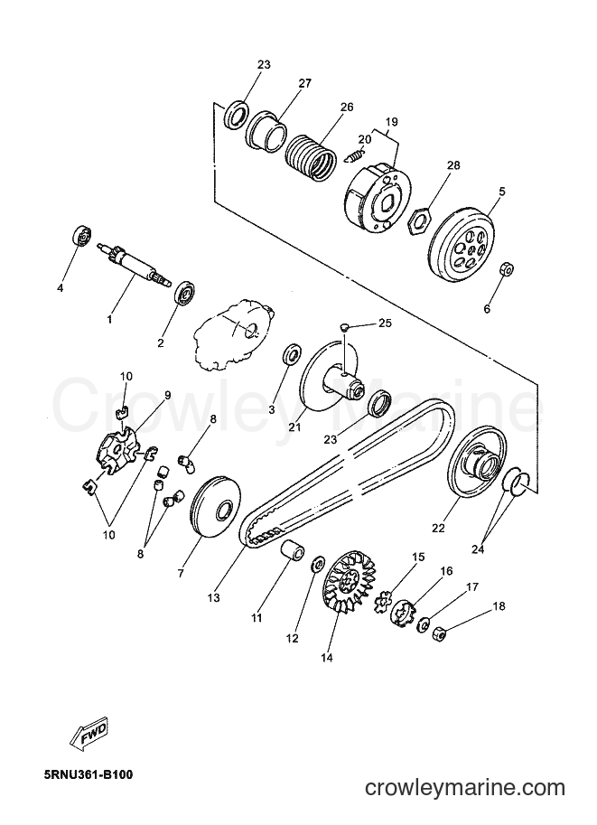 2004 Scooter YN50 - YN50 (5RNY) [010] - CLUTCH